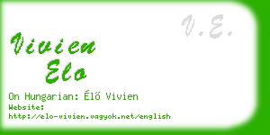 vivien elo business card